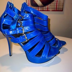 Strappy Blue Heel